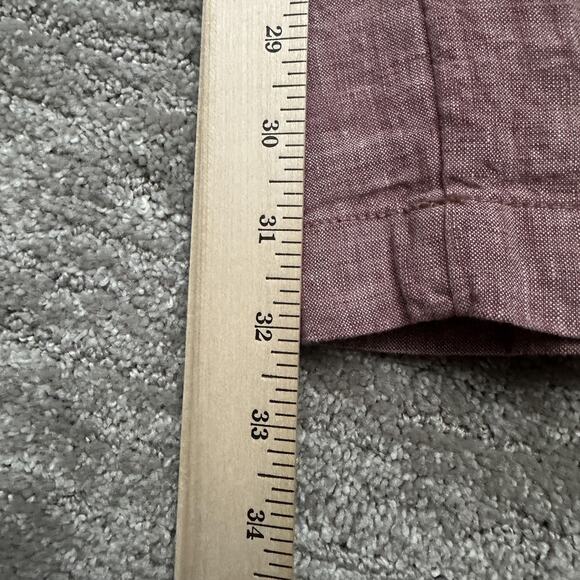 Athleta Pants Womens 10 Mauve Elastic Waist Drawstring Cabo Wide Leg Linen - Picture 11 of 11